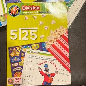 A+ Division Workbook with Reward Stickers